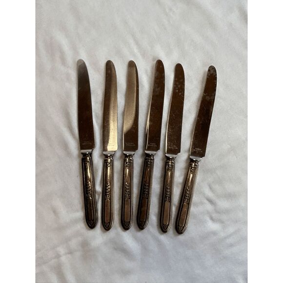 Vintage Tudor Stainless Steel Six-Piece Butter Knife Set, Flatware - Picture 1 of 4